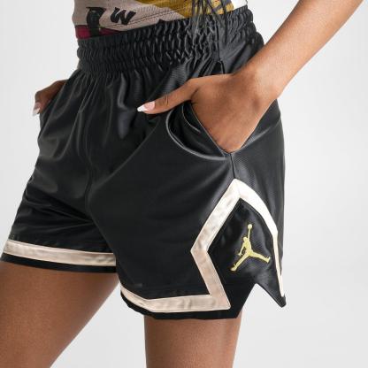 Women's Jordan Sport 4" Diamond Basketball Shorts - Black/Metallic Gold - view 5