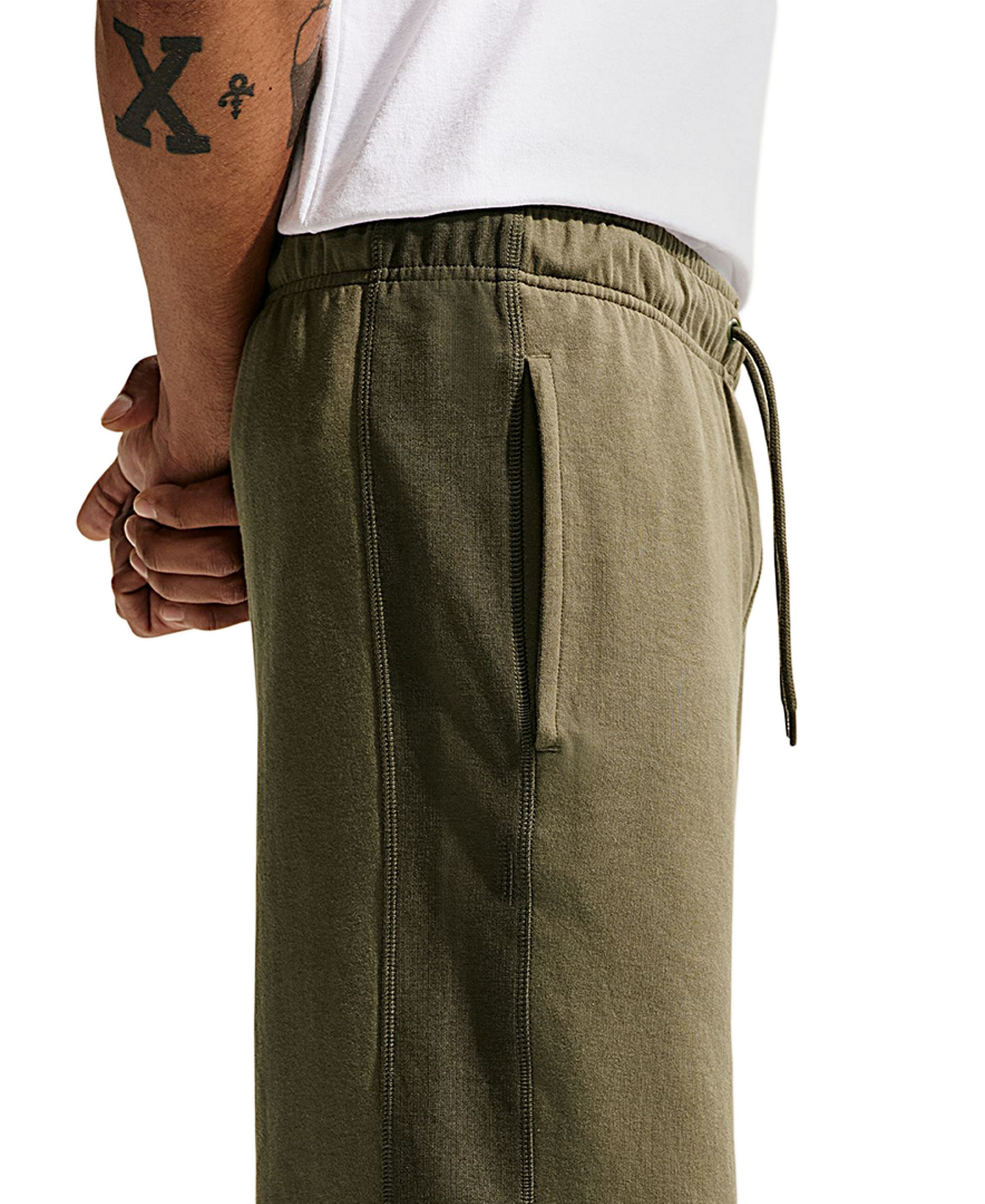 Nike Sportswear Club Men's Varsity Open-Hem Pants - Medium Olive/White