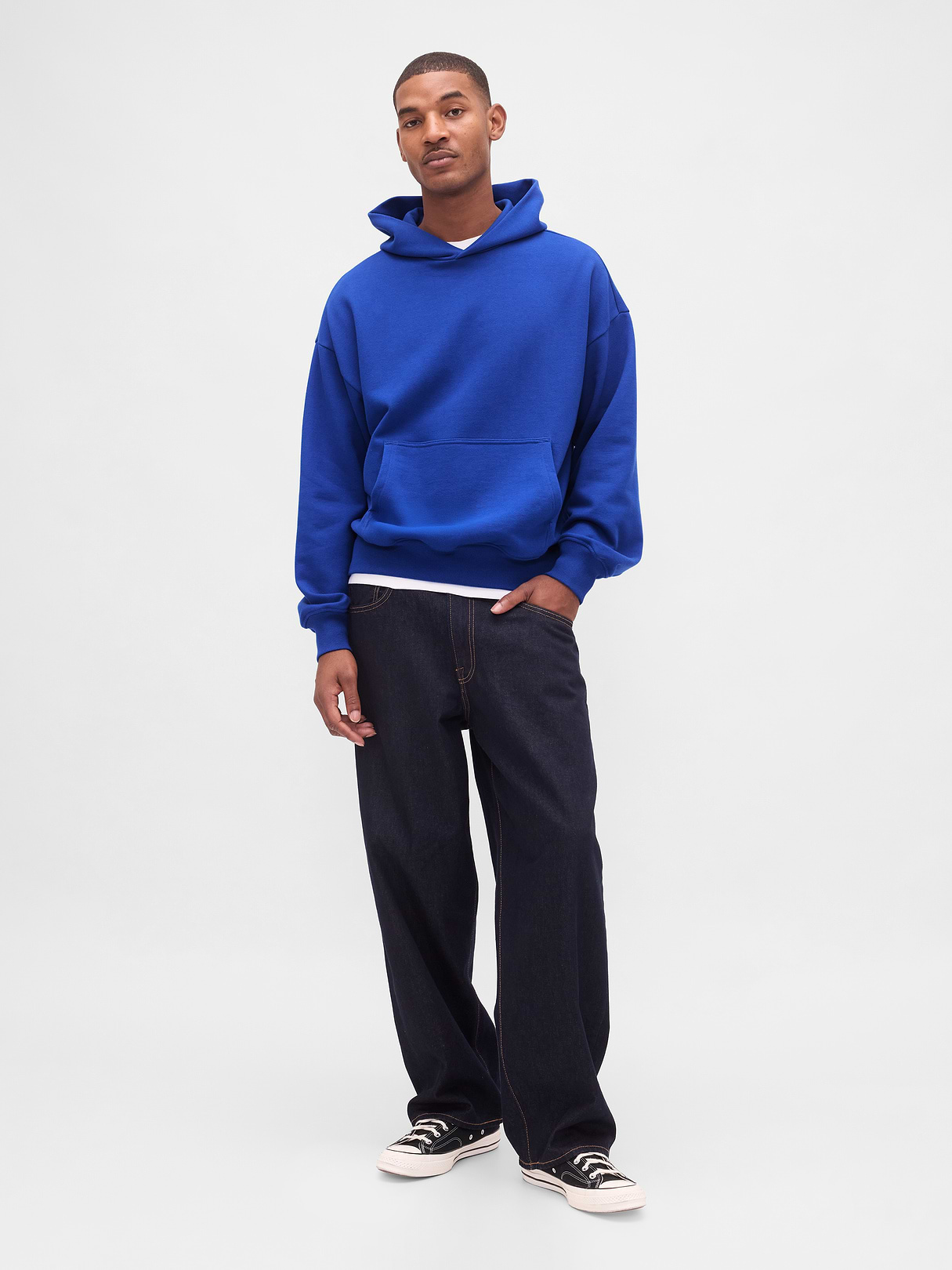 Adult Heavyweight Oversized Hoodie - active blue