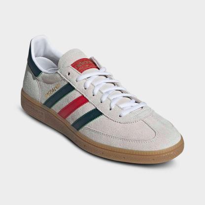 Men's adidas Originals Mexico Handball Spezial Casual Shoes - Cloud White/Aurora Ivy/Better Scarlet - view 2