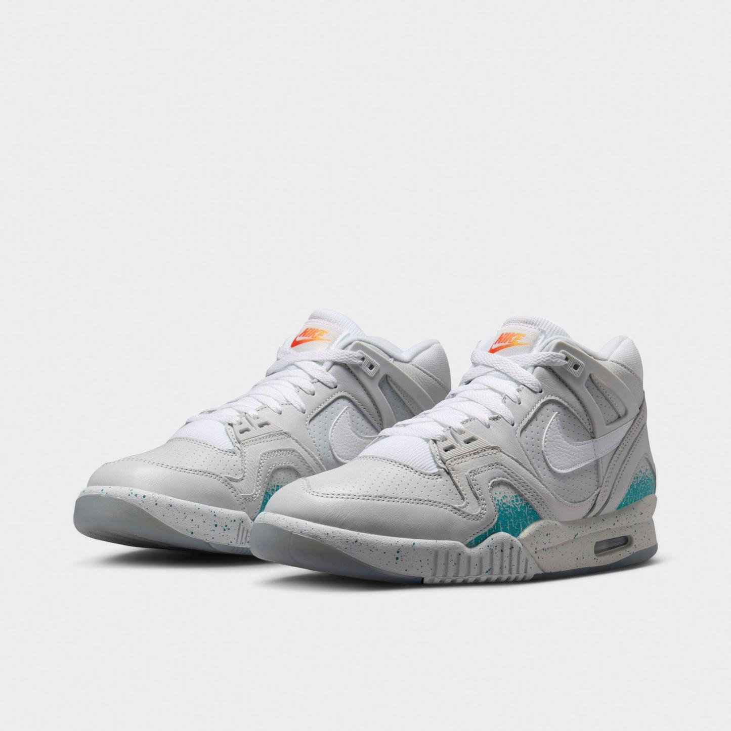Men's Nithtke Air Tech Challenge 2 Casual Shoes - Photon Dust/Dusty Cactus/Picante Red/White - Both shoes facing left