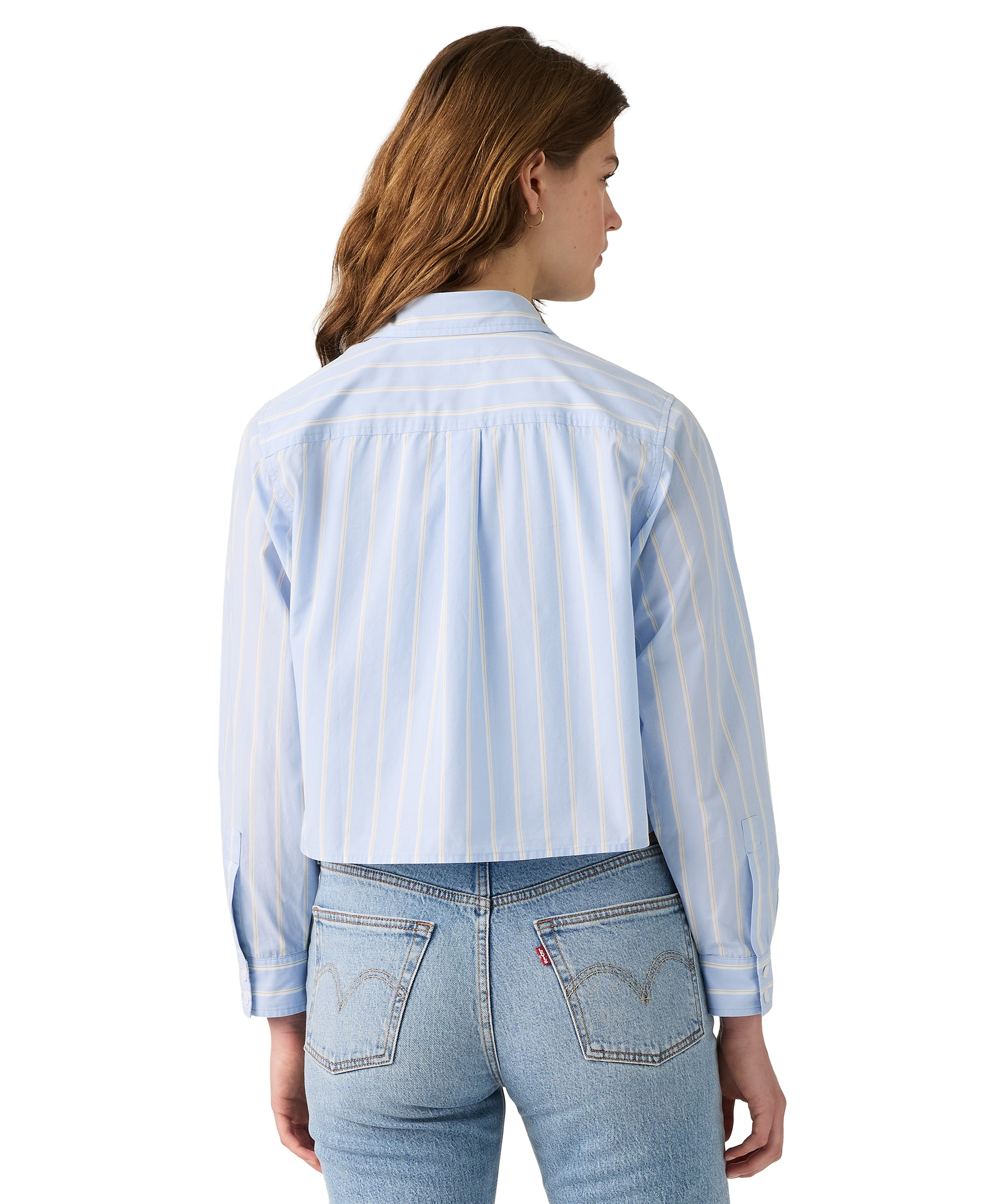 Levi's Women's Sully Long-Sleeve Shirt - Adora Stripe Chambray Blue