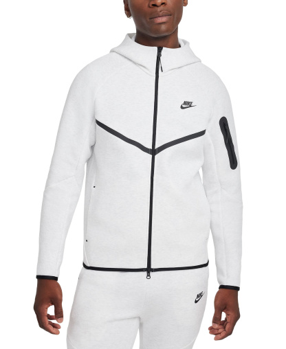 Nike Men's Tech Fleece Full-Zip Hoodie - Bright Heather/Black