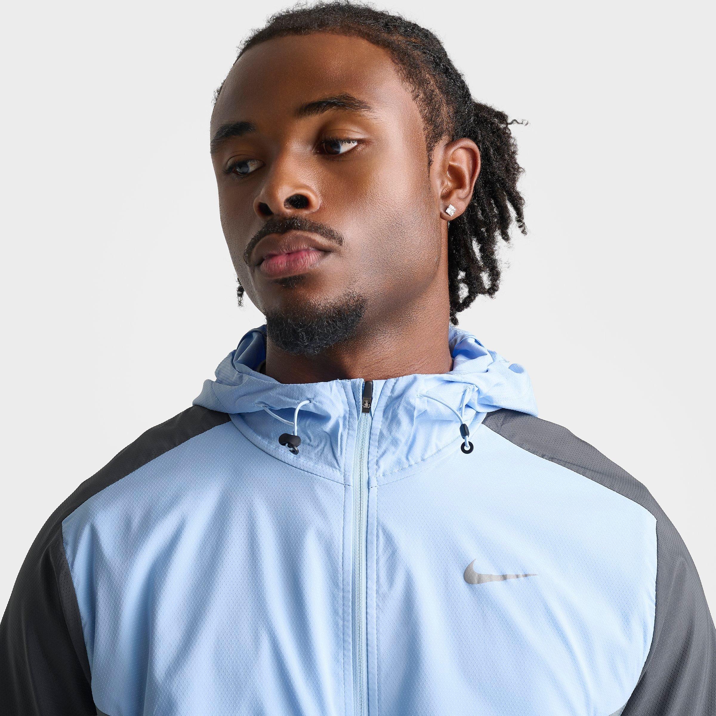Men's Nithtke Impossibly Light Windrunner Running Jacket - Cool Grey/Psychic Blue/Anthracite