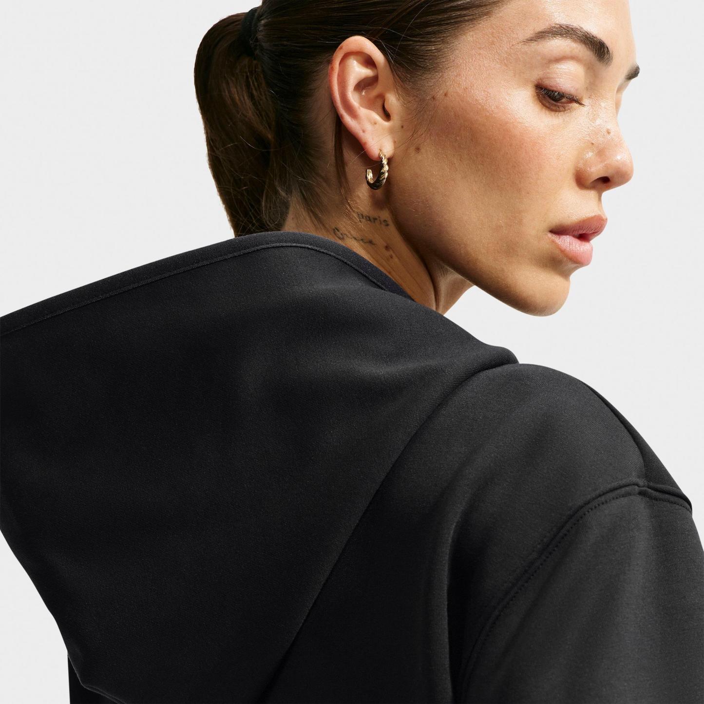 Women's Nithtke Studio Fleece Sport Dri-FIT Full-Zip Hoodie - Black/White