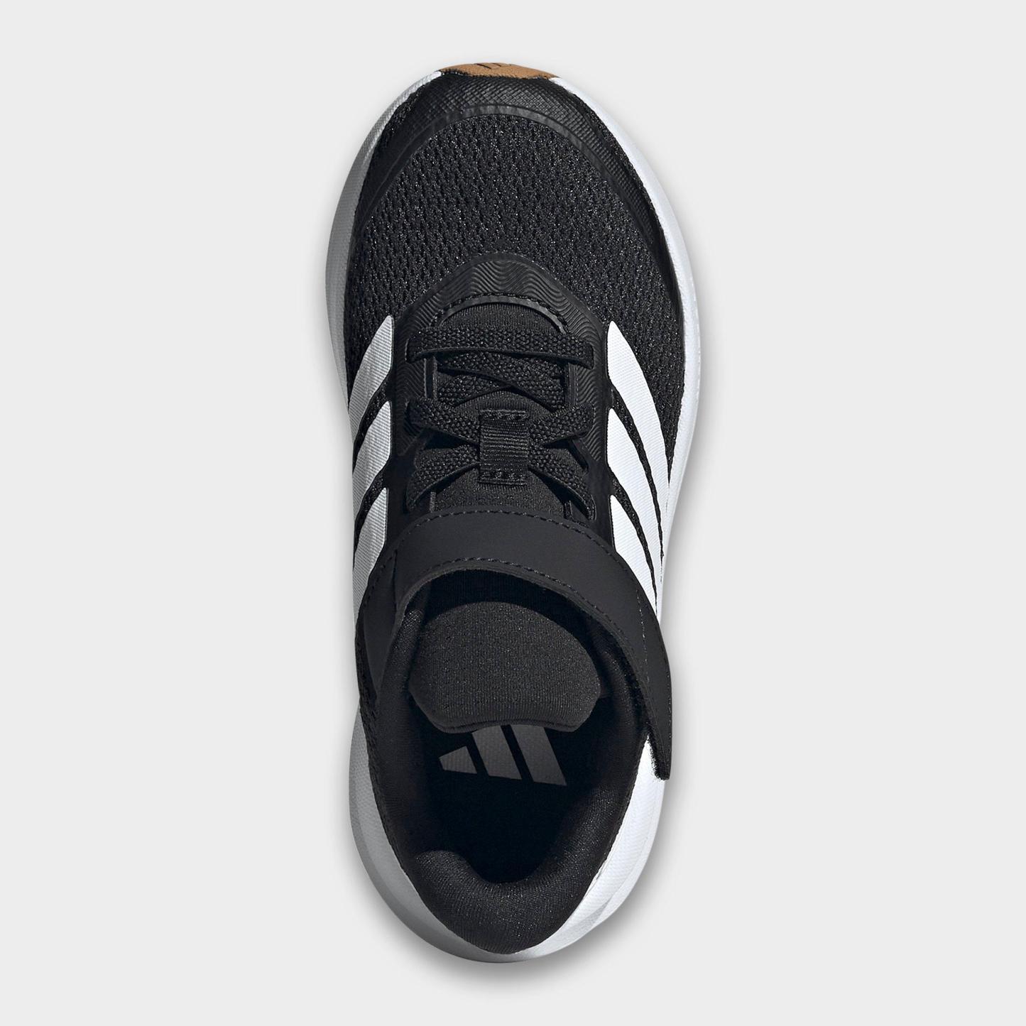 Little Kids' adidas Runfalcon 6 Hook-And-Loop Stretch Lace Casual Shoes - Core black/Cloud White/Core Black - Top view