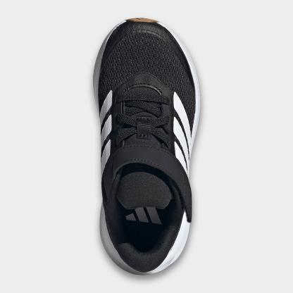 Little Kids' adidas Runfalcon 6 Hook-And-Loop Stretch Lace Casual Shoes - Core black/Cloud White/Core Black - Top view