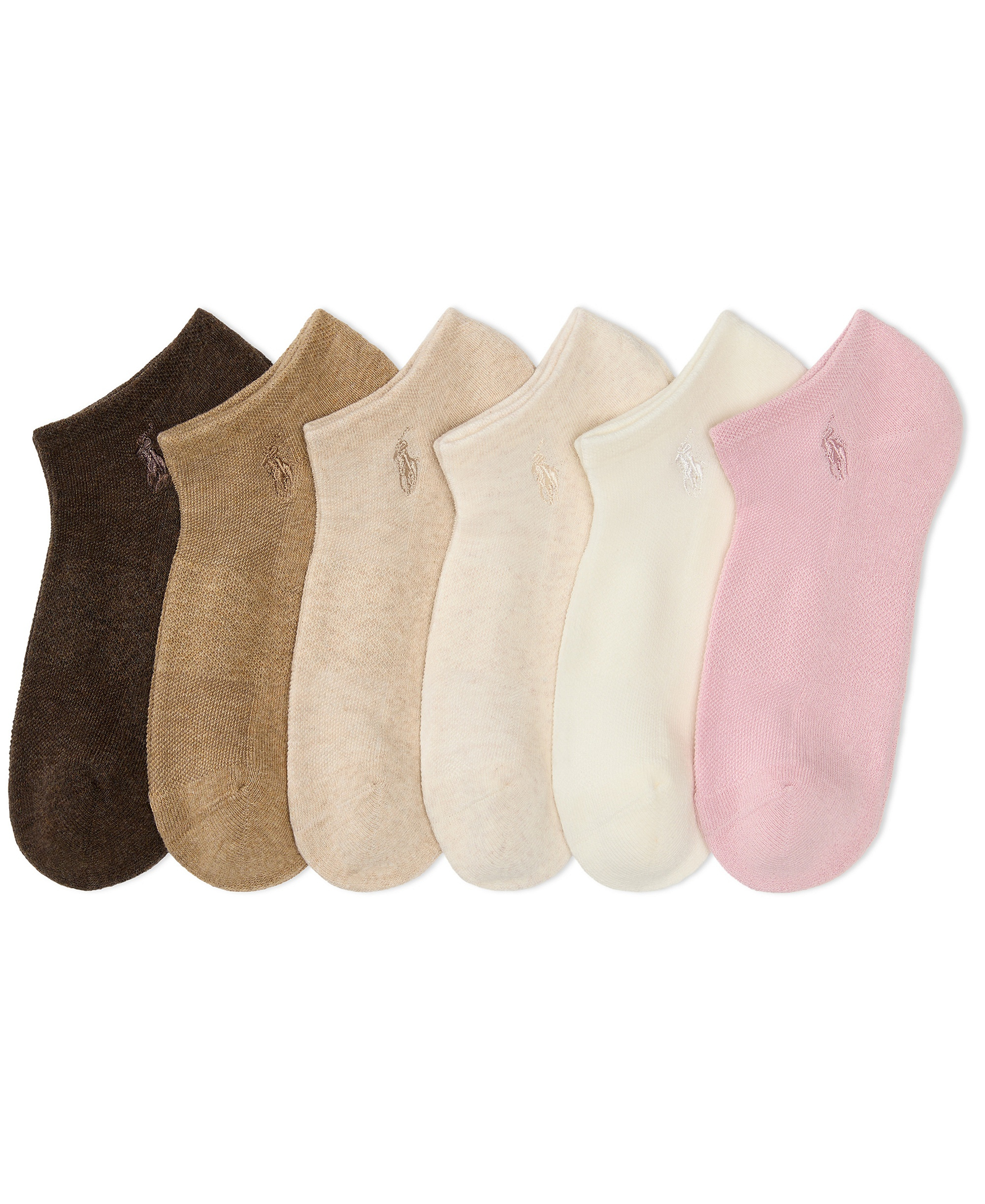 Polo Ralph Lauren Women's 6-Pk. Cushion Low-Cut Socks - Soft Pink