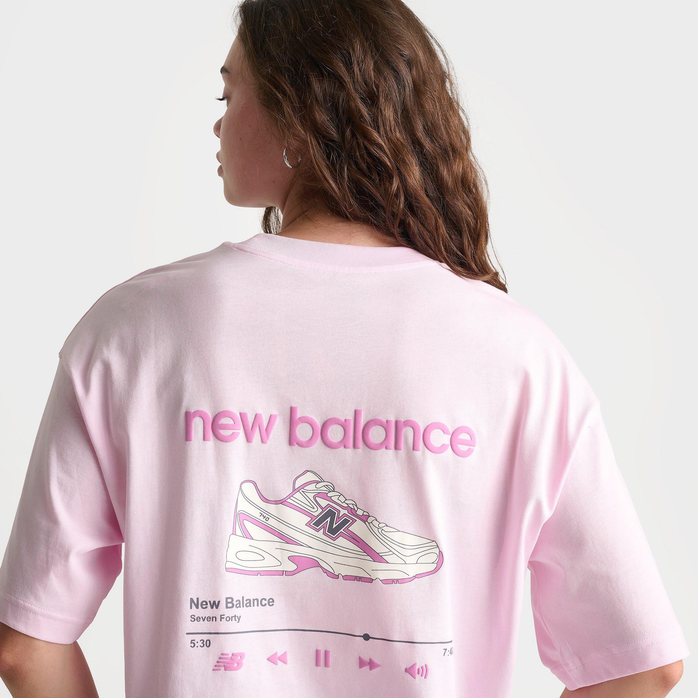 Women's New Balance 740 Playlist Boyfriend T-Shirt - Light Raspberry - view 5