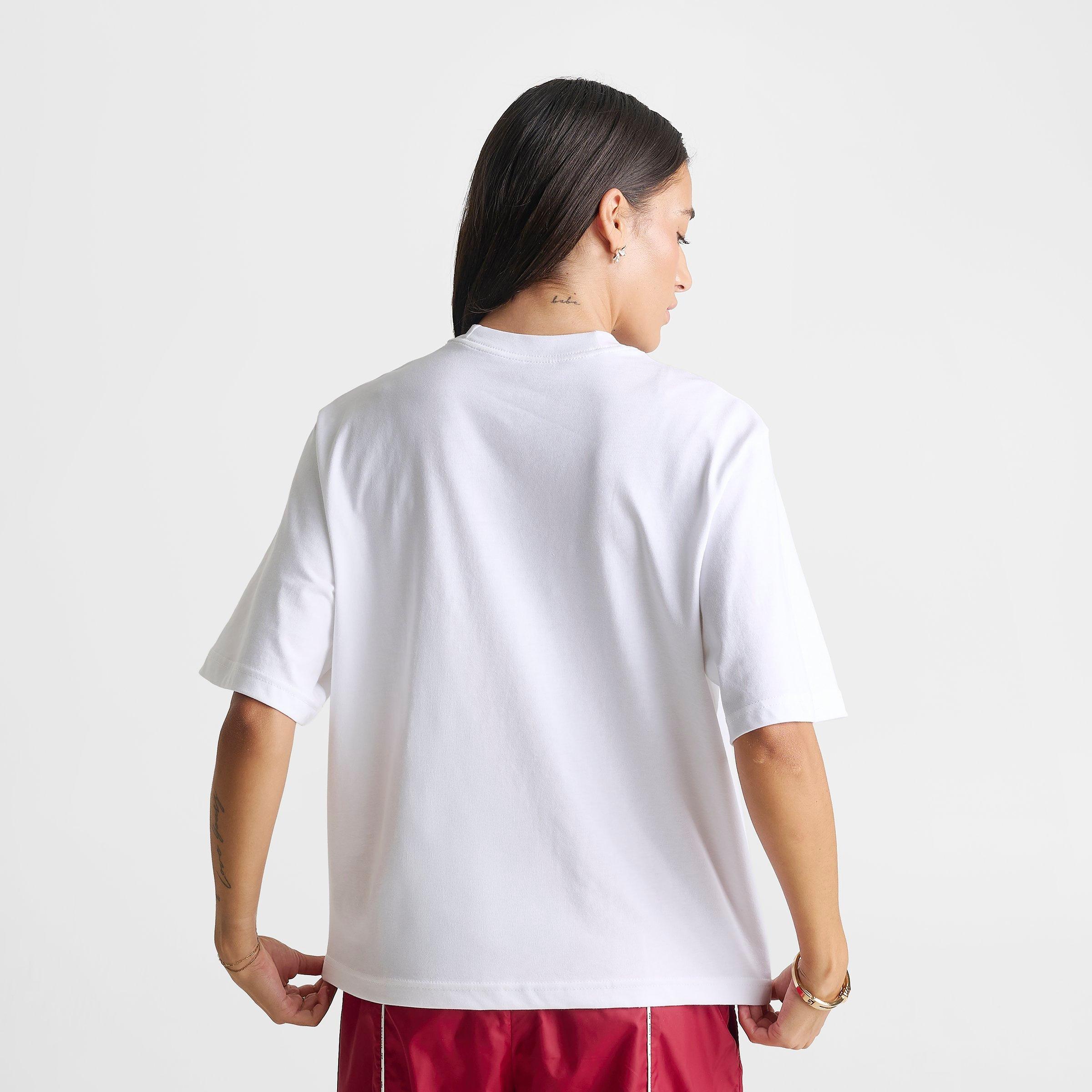 Women's Nithtke Sportswear Rose Charm Classic Loose T-Shirt - White