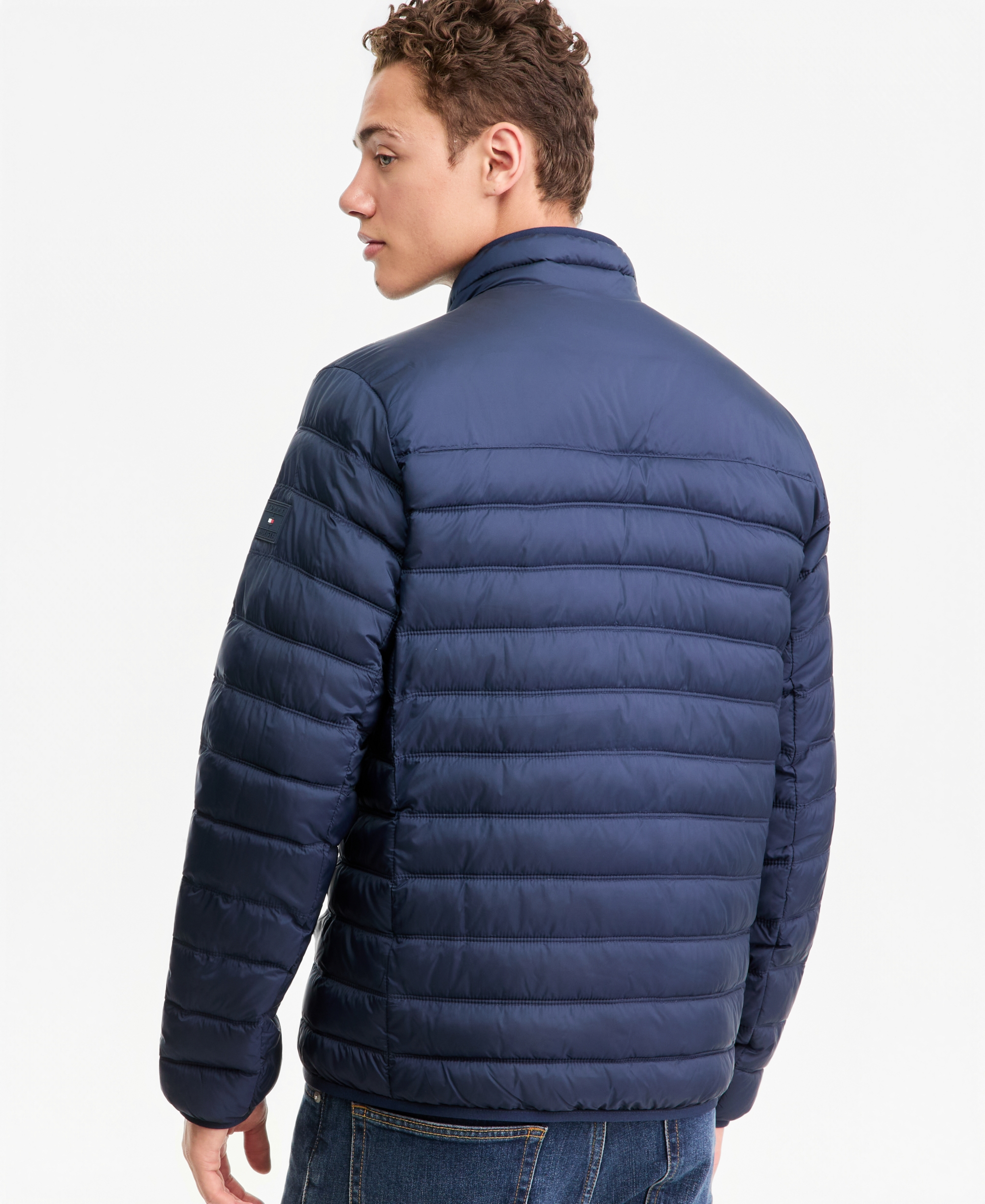 Tommy Hilfiger Men's Unhooded Packable Jacket - Midnight Navy