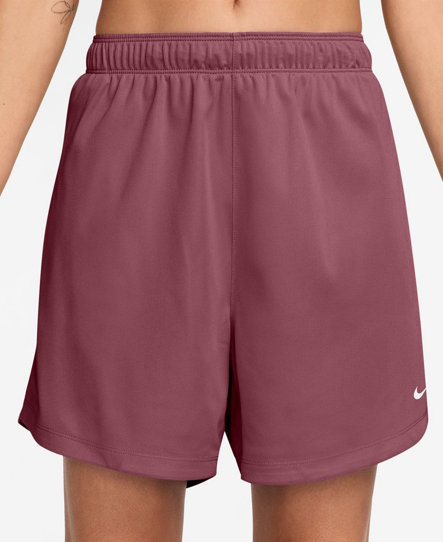 Nike Women's Attack Dri-FIT Mid-Rise Shorts - Pink Smoke/Pink Rise/White