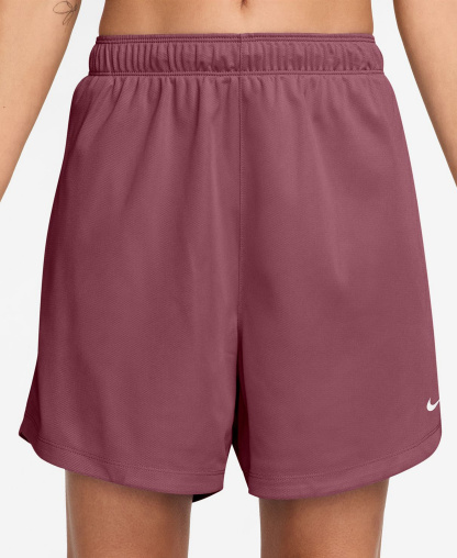 Nike Women's Attack Dri-FIT Mid-Rise Shorts - Pink Smoke/Pink Rise/White