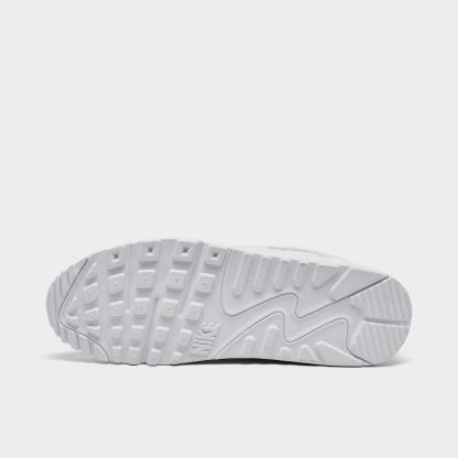 Men's Nike Air Max 90 Leather Casual Shoes - White/White