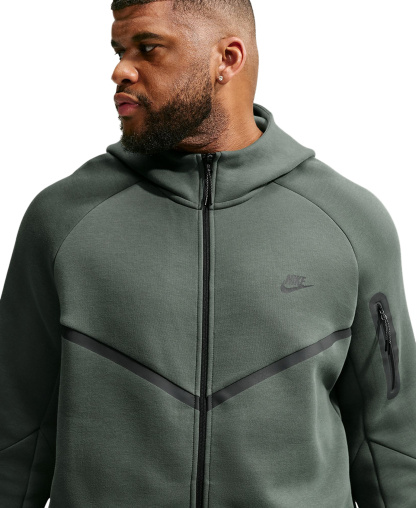 Nike Men's Tech Fleece Full-Zip Hoodie - Camo Green/Black
