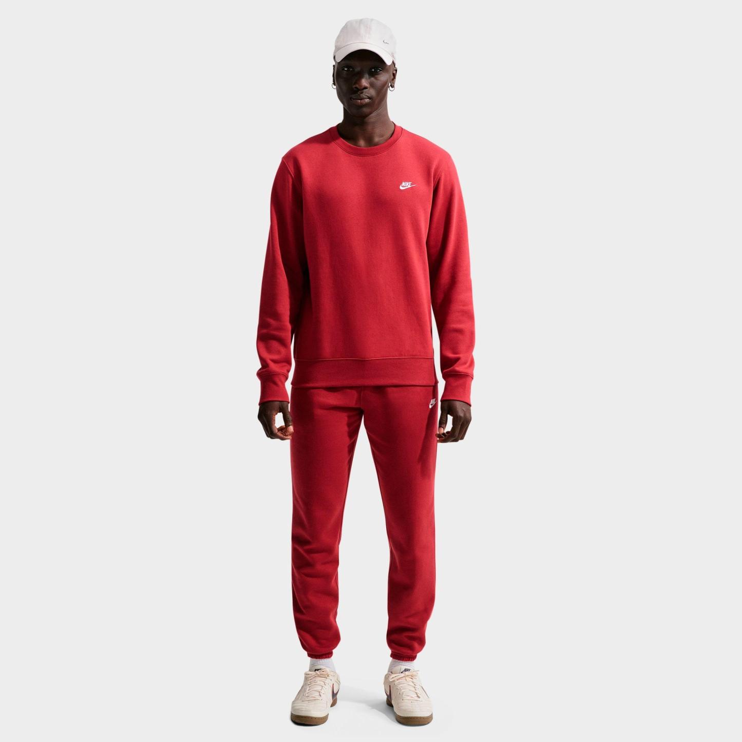 Men's Nithtke Club Fleece Premium Crewneck Sweatshirt - Team Crimson/White