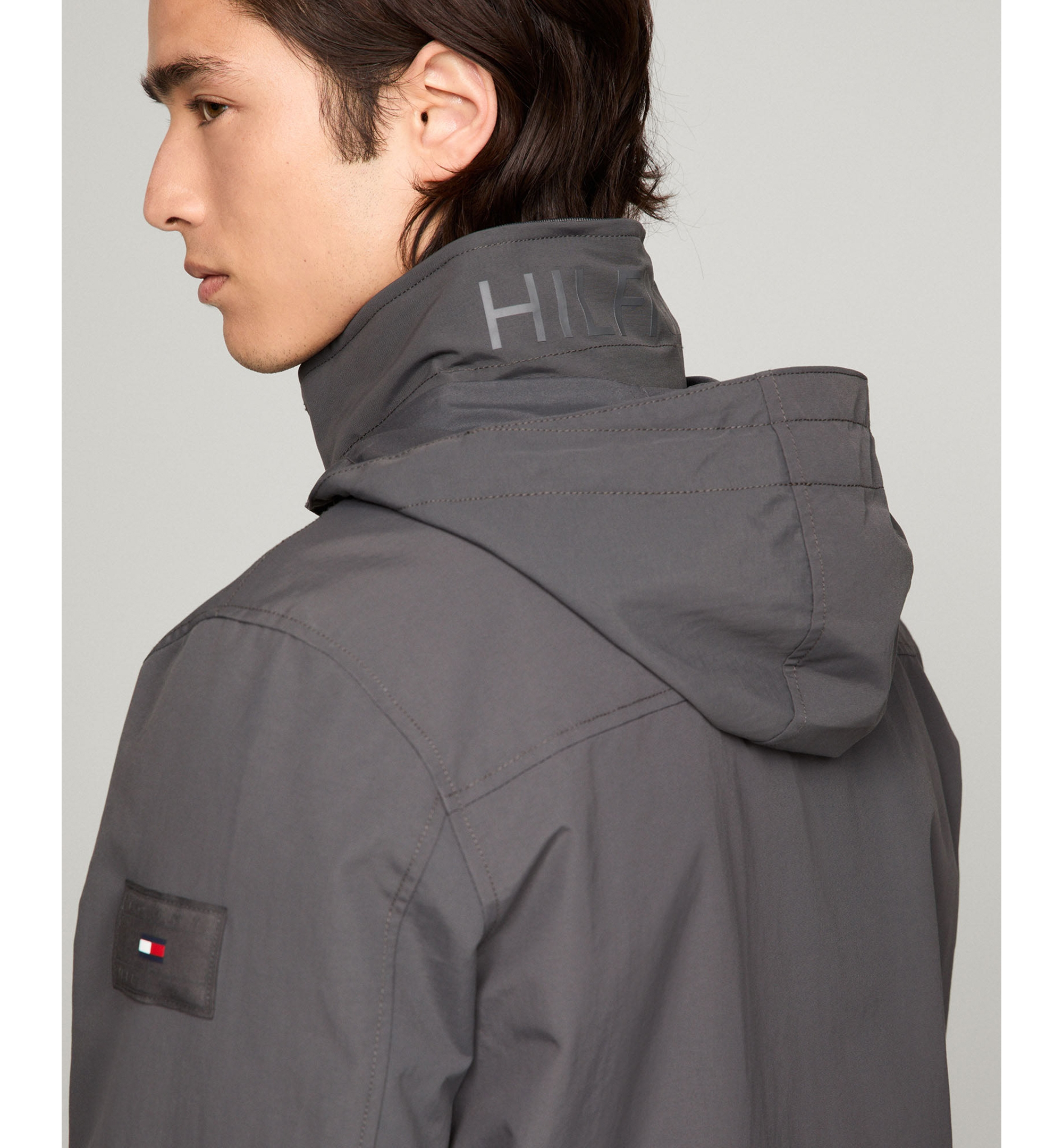 Tommy Hilfiger Men's Regatta Water Resistant Jacket - Grey Skies