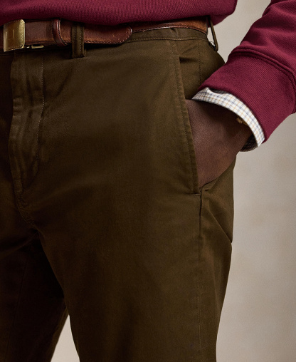 Polo Ralph Lauren Men's Straight-Fit Stretch Chino Pants - Dark Brown