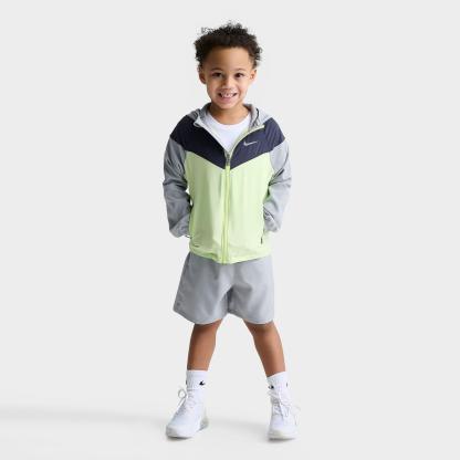Kids' Toddler Nike Windrunner Jacket and Shorts Set - Light Smoke Grey/Volt