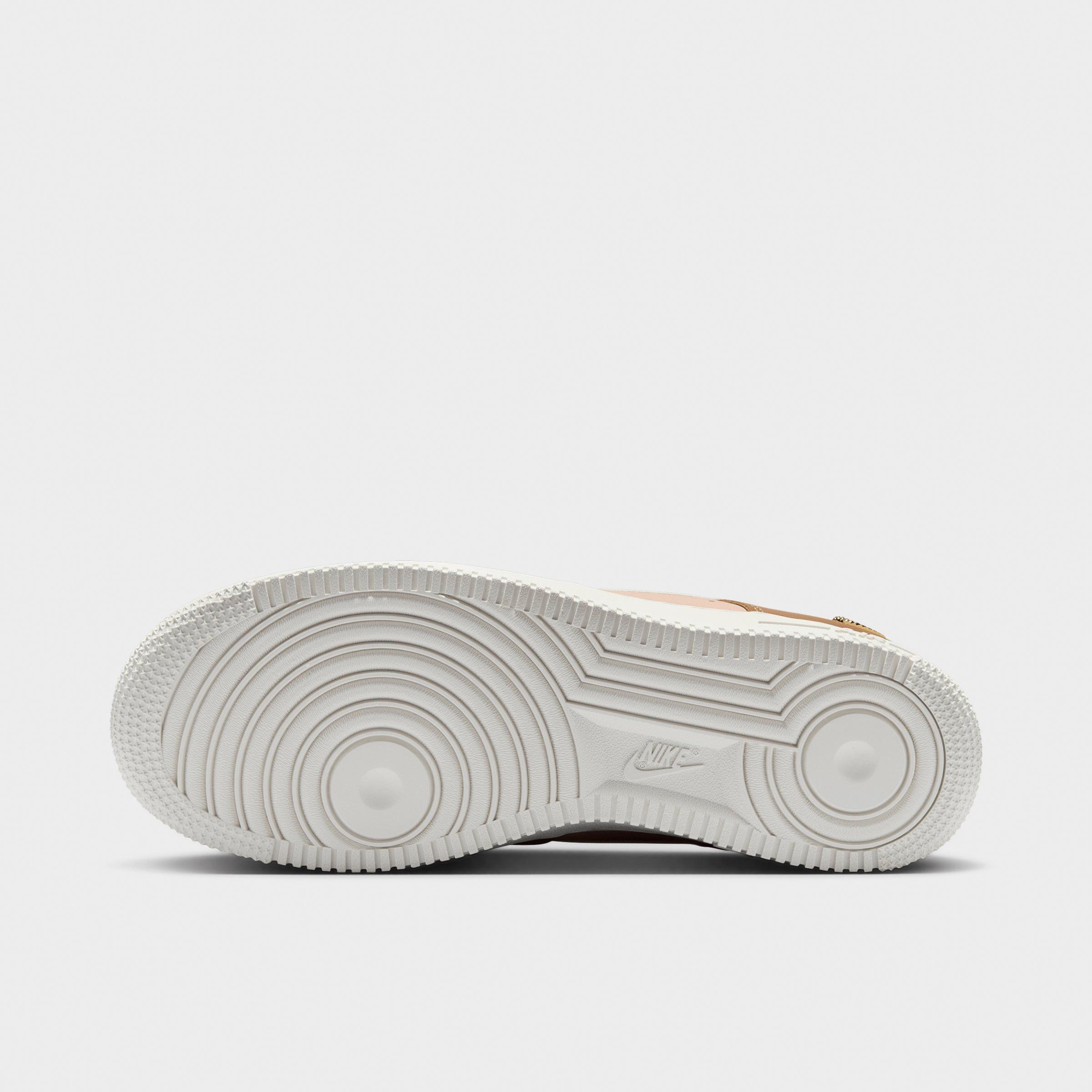 Women's Nithtke Air Force 1 '07 SE Casual Shoes - Light British Tan/Hemp/Metallic Gold/Sail - Bottom view