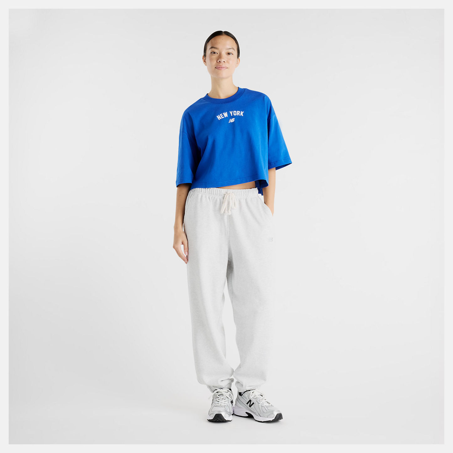 New Balance New York City Cropped Logo T-Shirt, WT61L57ITRY