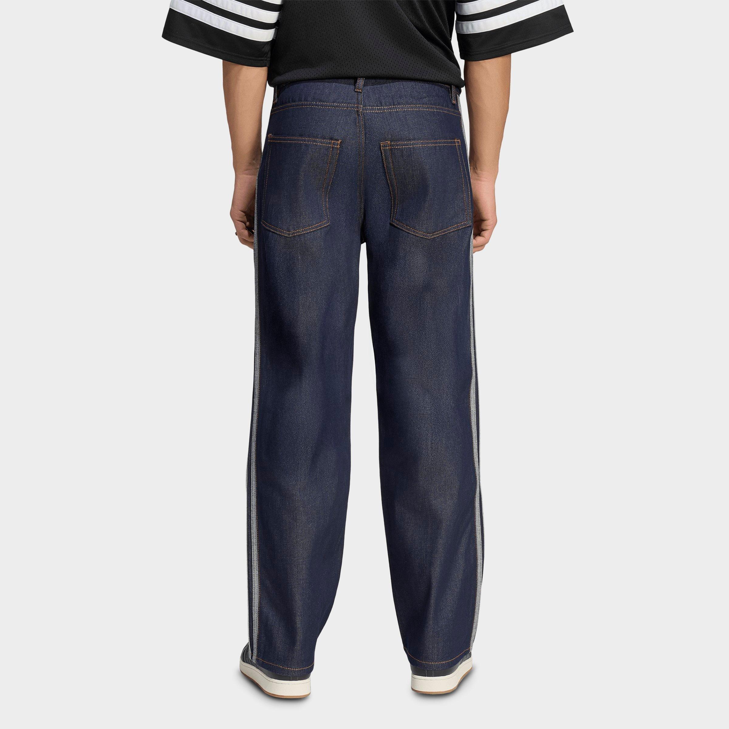 Men's adidas Originals Firebird Adicolor Mid-Rise Straight Denim Jeans - Indigo Denim