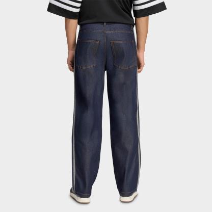 Men's adidas Originals Firebird Adicolor Mid-Rise Straight Denim Jeans - Indigo Denim
