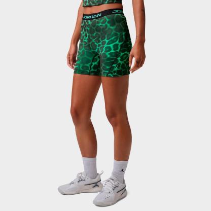 Women's Jordan Sport Dri-FIT High-Waisted 5" All-over Print Shorts - Green Glow/Green Glow - view 1