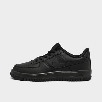 Little Kids' Nithtke Force 1 Casual Shoes - Part 2 - Black/Black/Black - Left shoe facing left. Outside of the shoe.