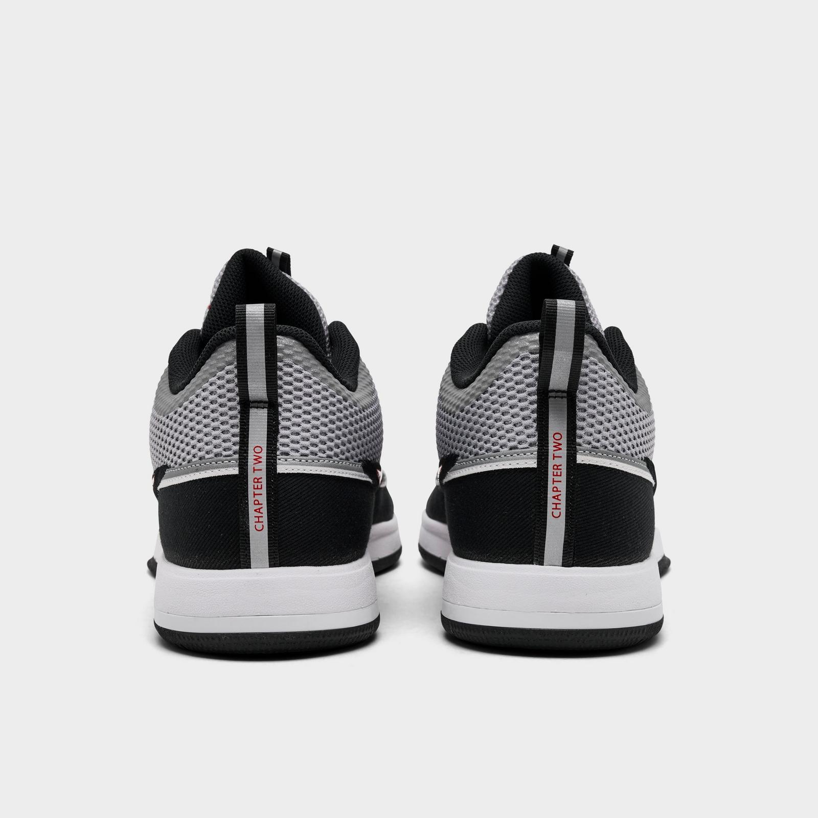 Men's Nike Book 2 SE Denim Basketball Shoes - Metallic Silver/Sport Red/Black/White