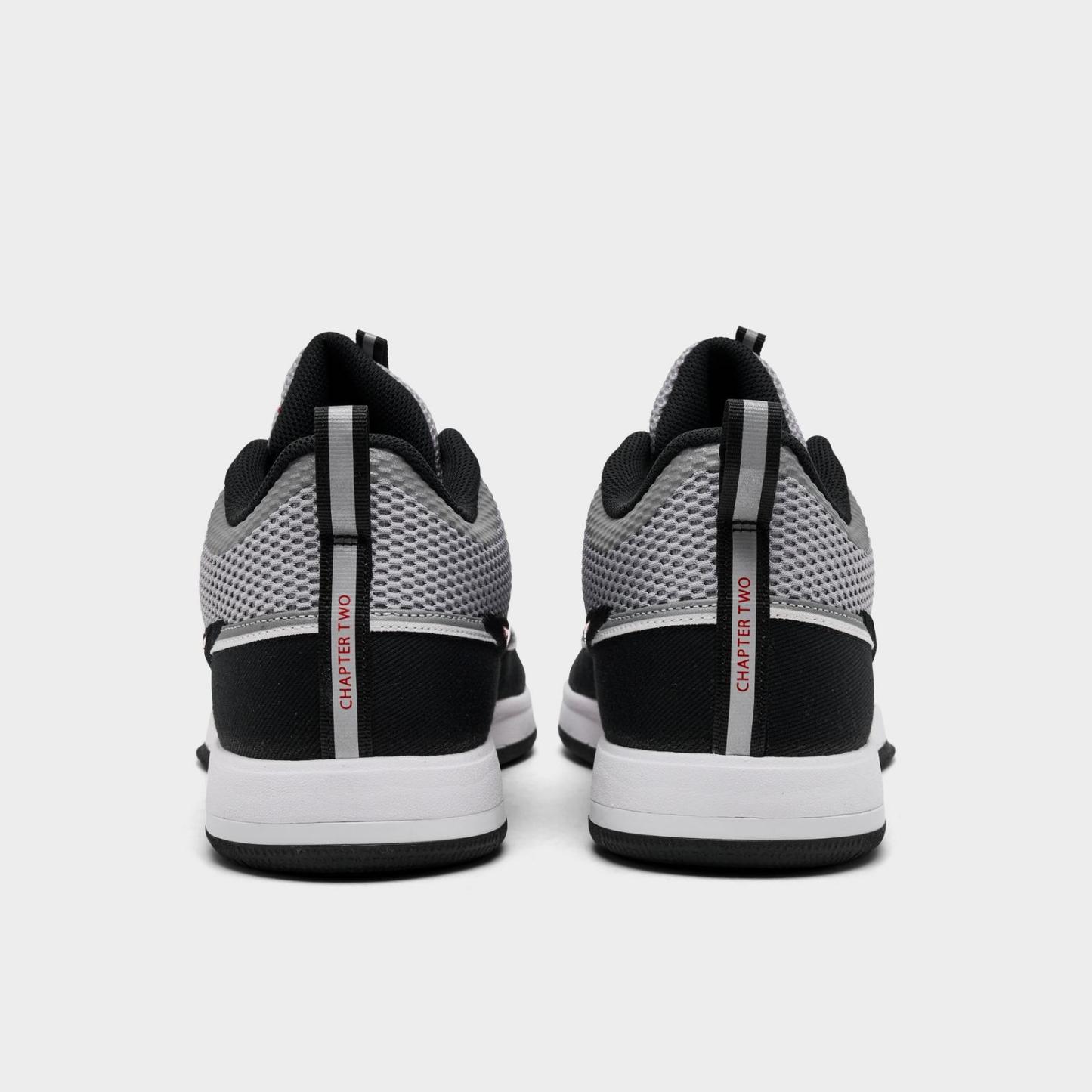 Men's Nike Book 2 SE Denim Basketball Shoes - Metallic Silver/Sport Red/Black/White