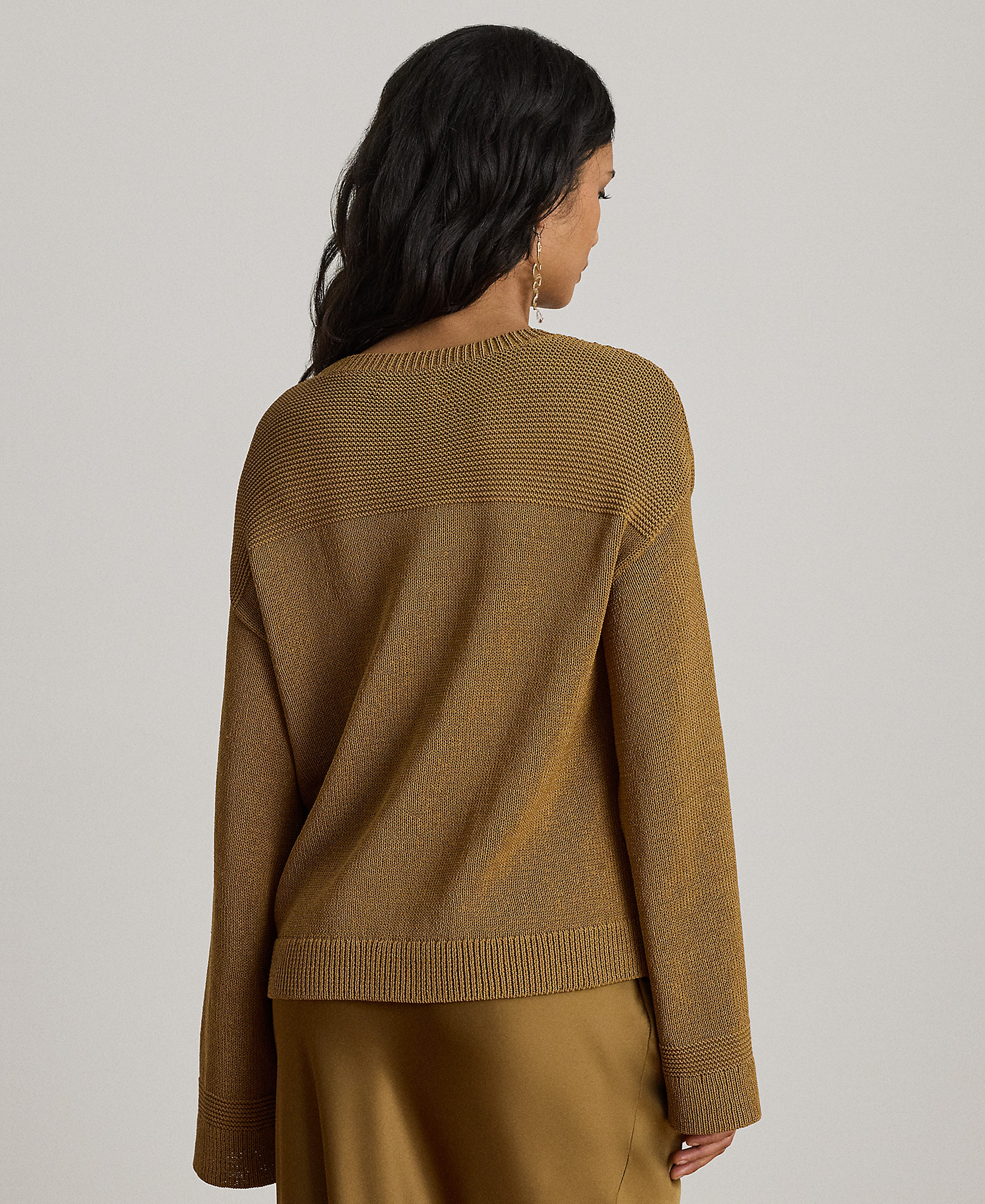 Lauren Ralph Lauren Women's Crewneck Long-Sleeve Sweater - Tobacco Bronze