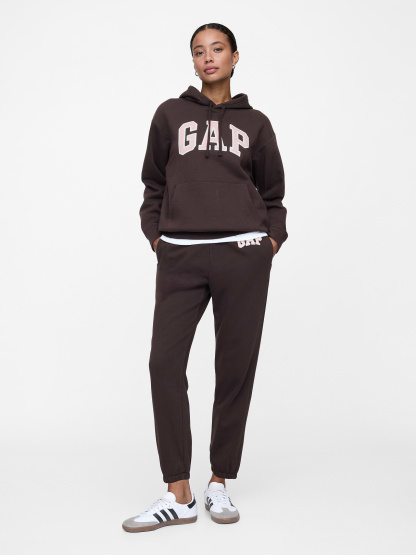 Relaxed Gap Logo Hoodie - turkish coffee