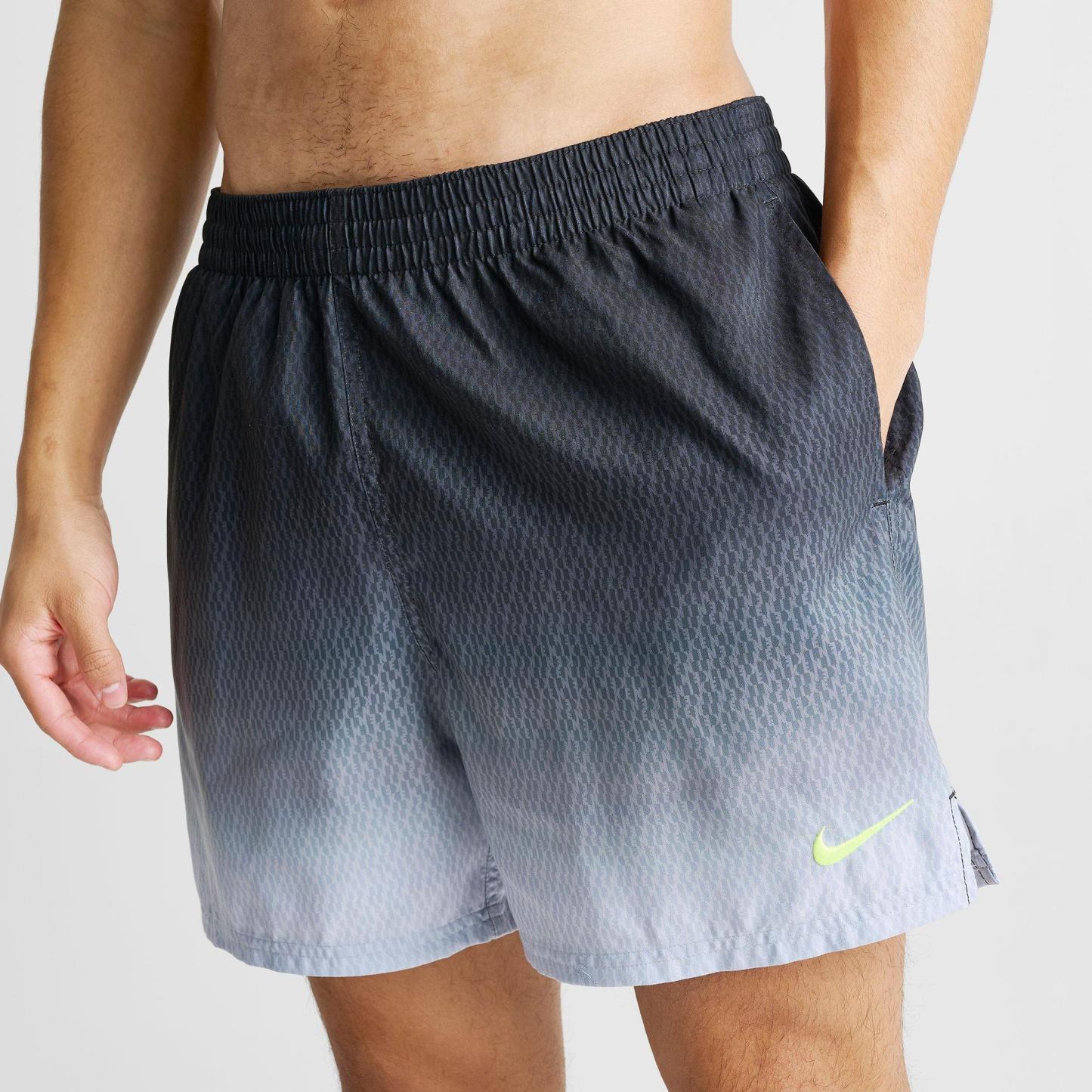 Men's Nithtke Fade Swim Shorts - Black/Grey/Neon