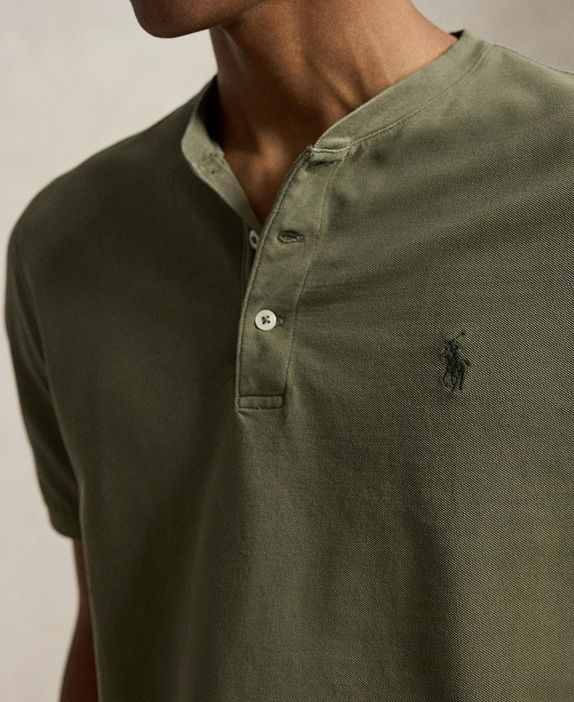 Polo Ralph Lauren Men's Featherweight Mesh Henley Shirt - Cruise Olive