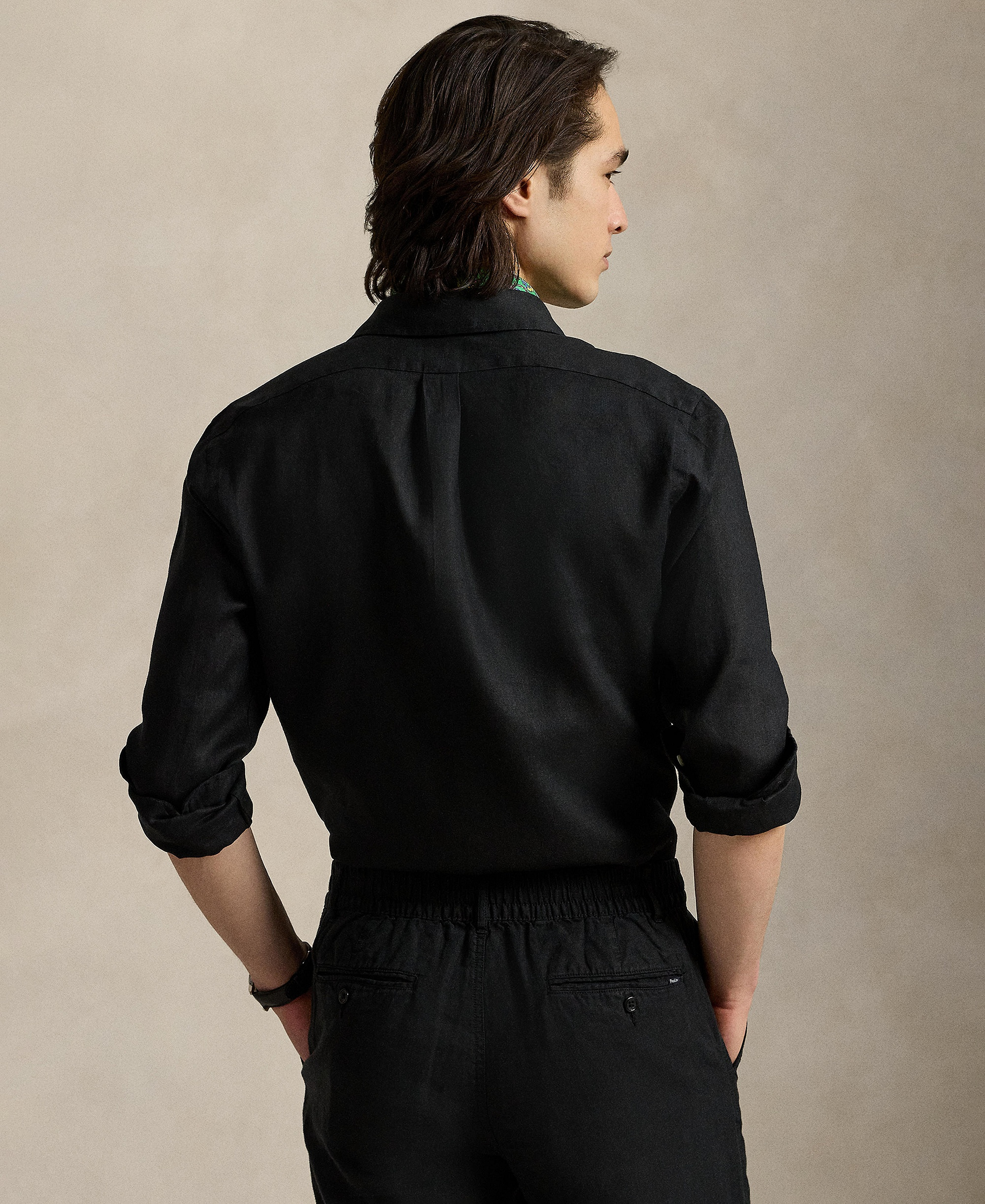 Polo Ralph Lauren Men's Classic-Fit Linen Shirt - Black