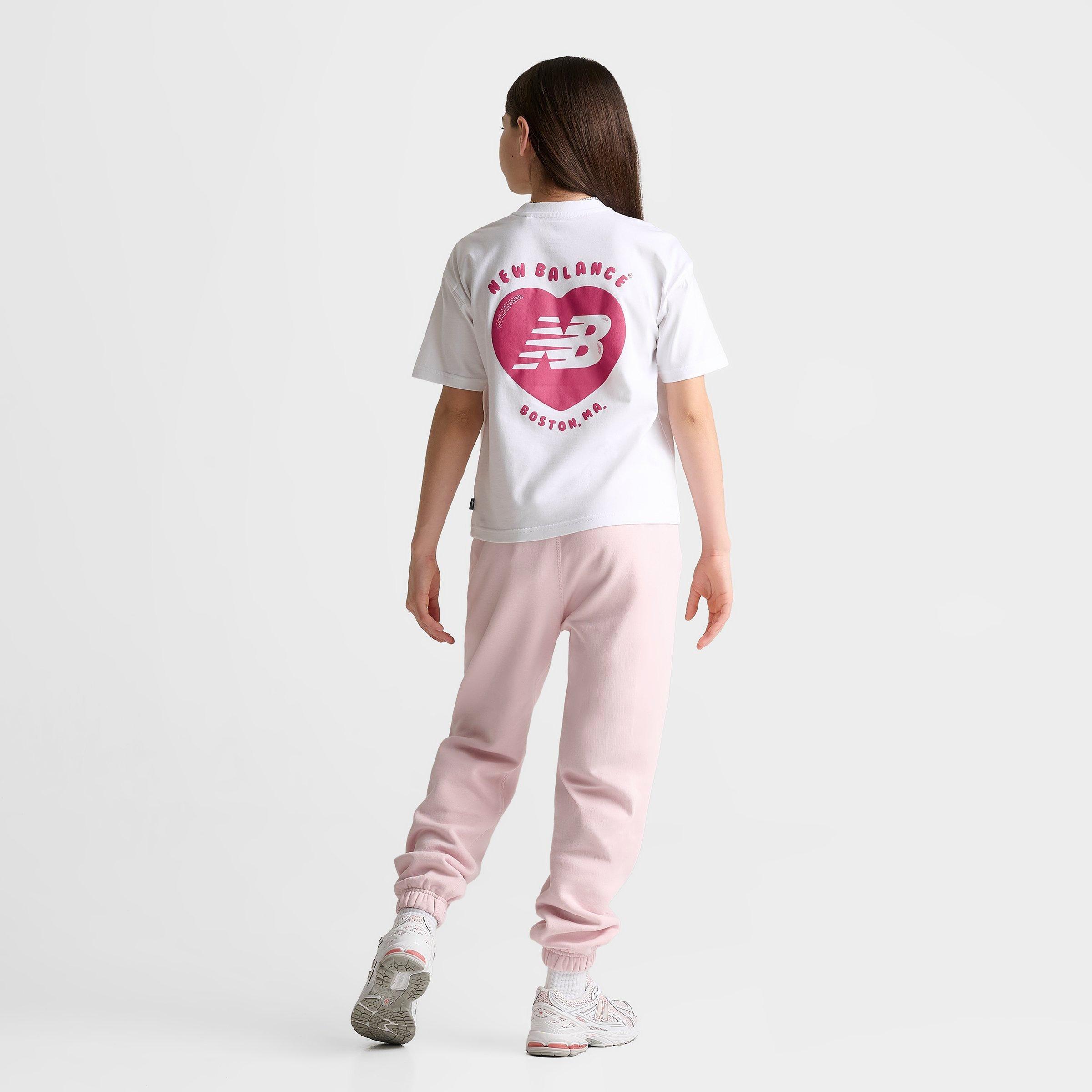 Girls' Big Kids' New Balance Heart Bubble T-Shirt - Bright White - view 2