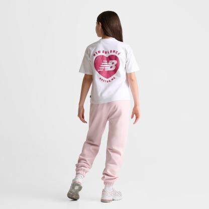 Girls' Big Kids' New Balance Heart Bubble T-Shirt - Bright White - view 2