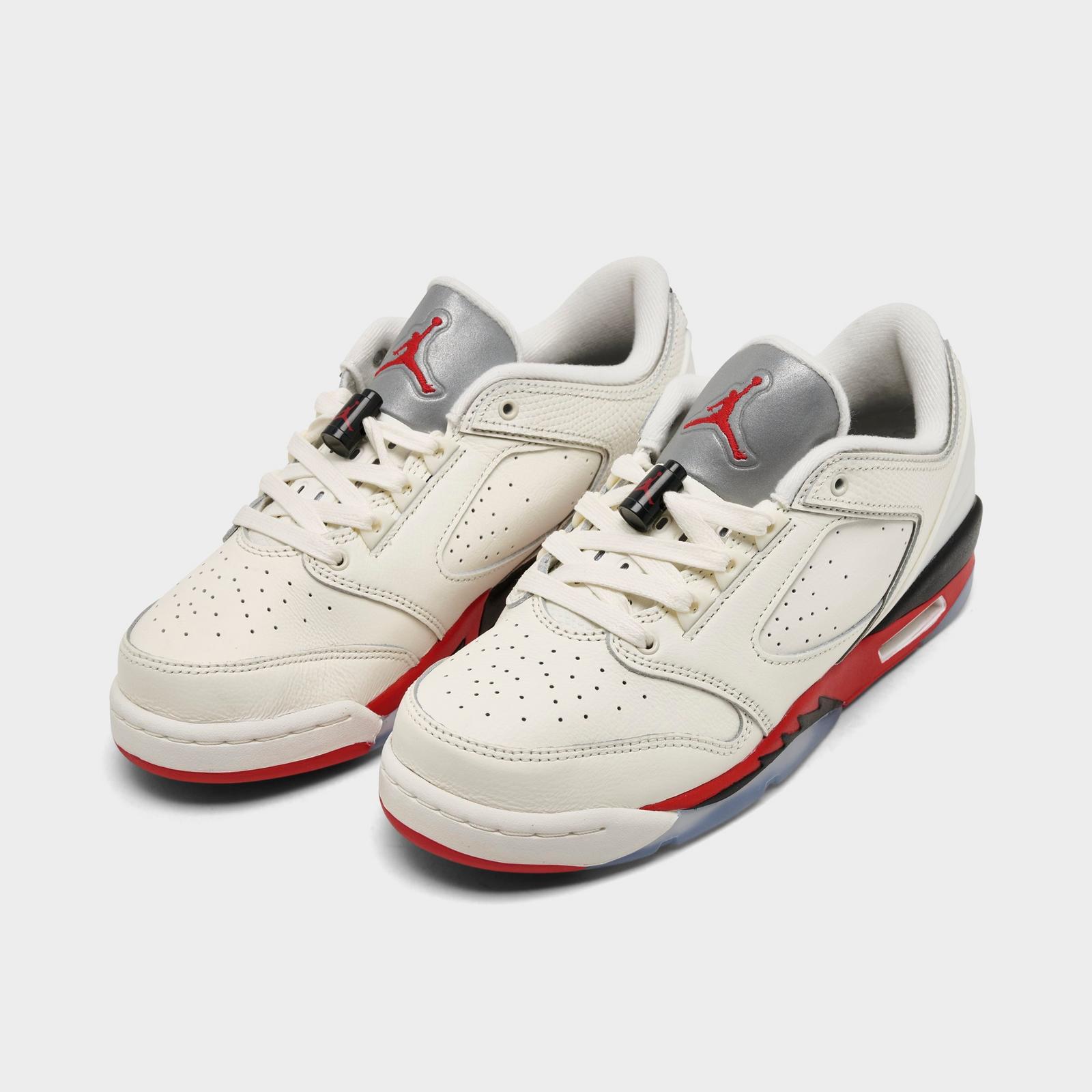 Big Kids' Jordan Sixty Plus Low Casual Shoes - Sail/Black/Reflect Silver/Fire Red - view 2