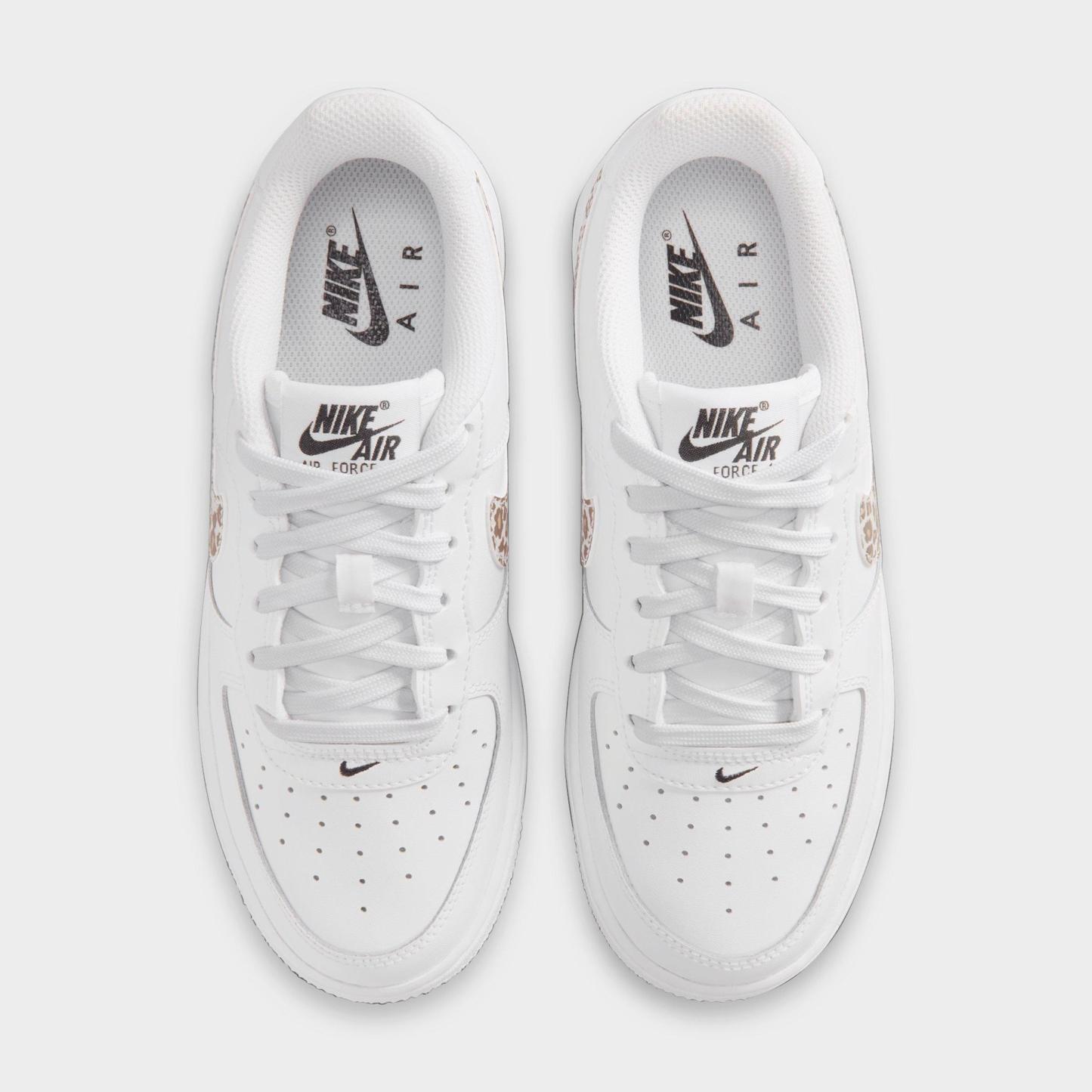 Big Kids' Nithtke Air Force 1 Low Casual Shoes - White/Black/Multicolor - Top view