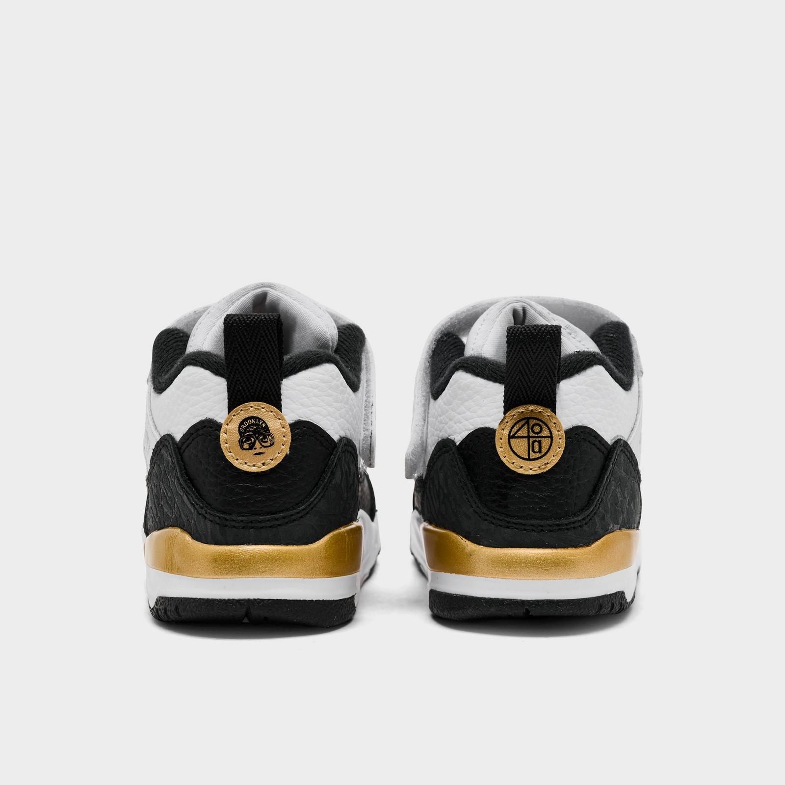 Kids' Toddler Jordan Spizike Low Casual Shoes - White/Metallic Gold/Black - view 4