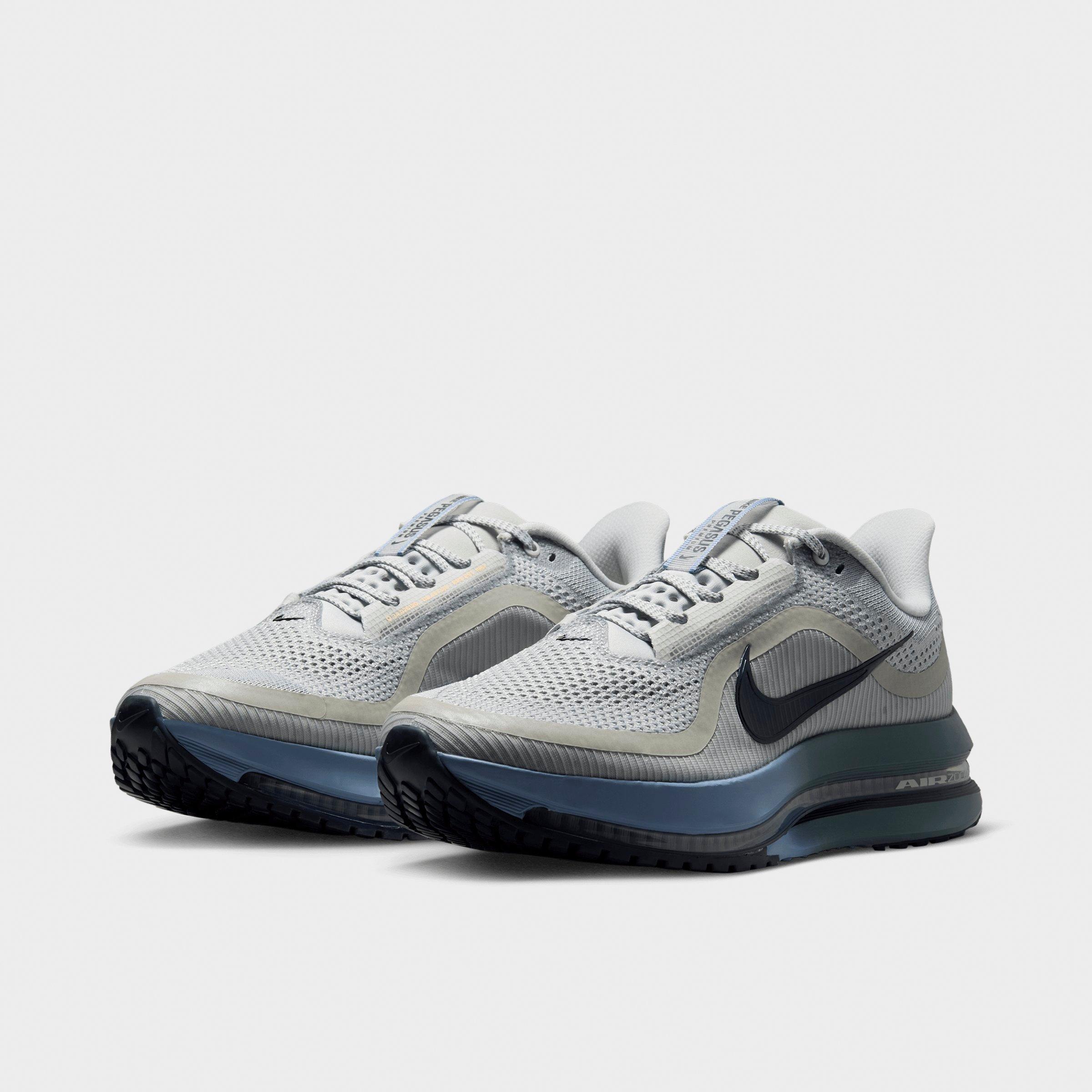 Men's Nithtke Pegasus Premium Running Shoes - Part 1 - Grey Mist/Mineral Slate/Work Blue/Dark Obsidian - Both shoes facing left