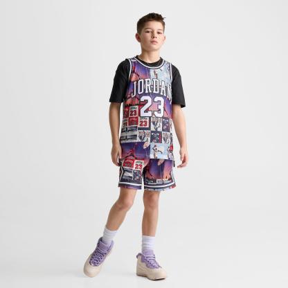 Big Kids' Jordan 23 Printed Jersey - Off Noir/Multi - view 2