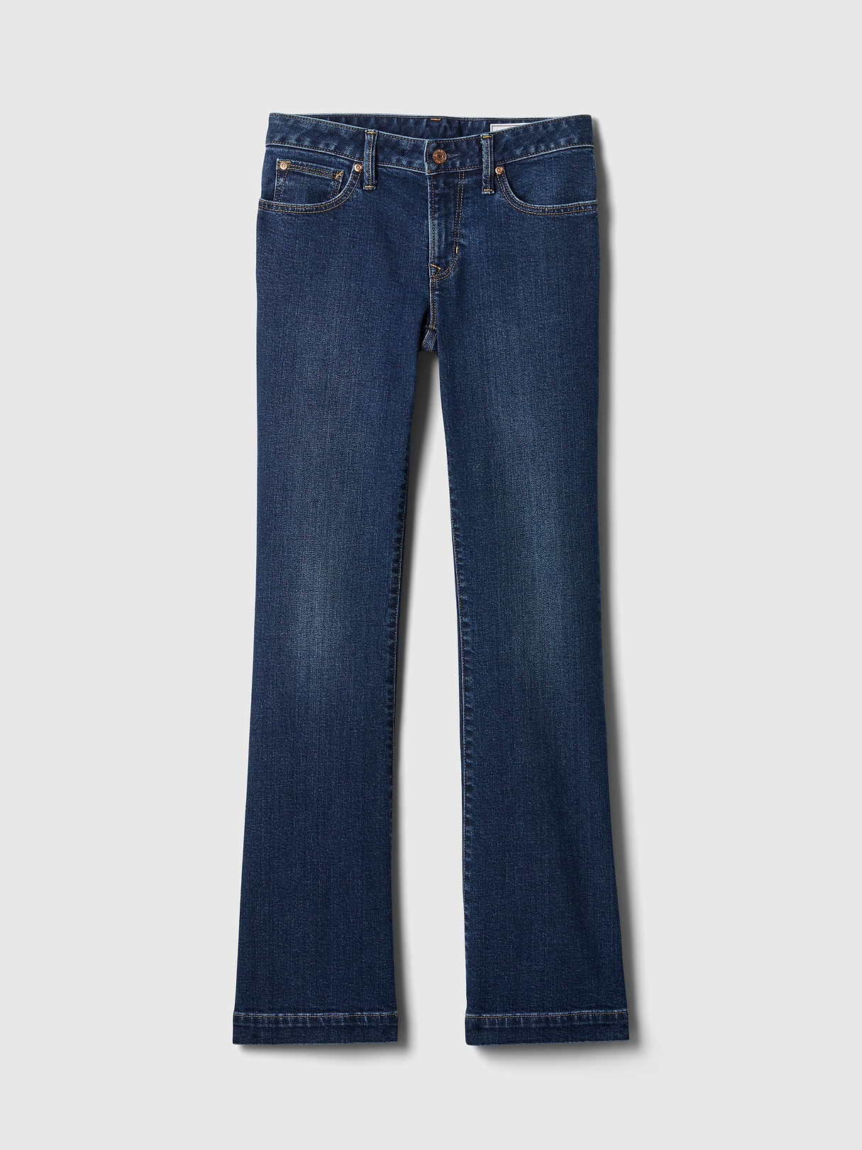 Low Rise Long & Lean Split-Hem Jeans - Dark indigo