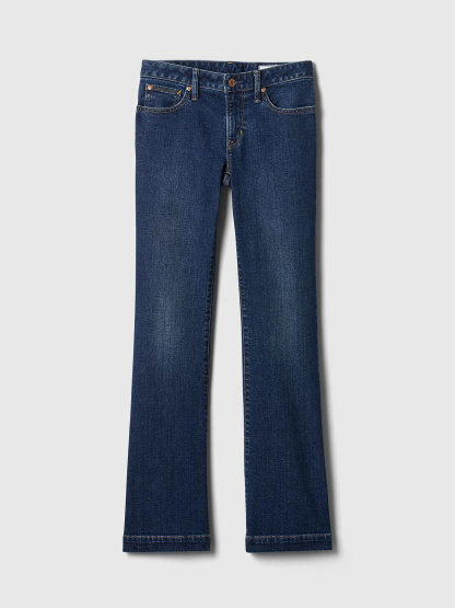 Low Rise Long & Lean Split-Hem Jeans - Dark indigo