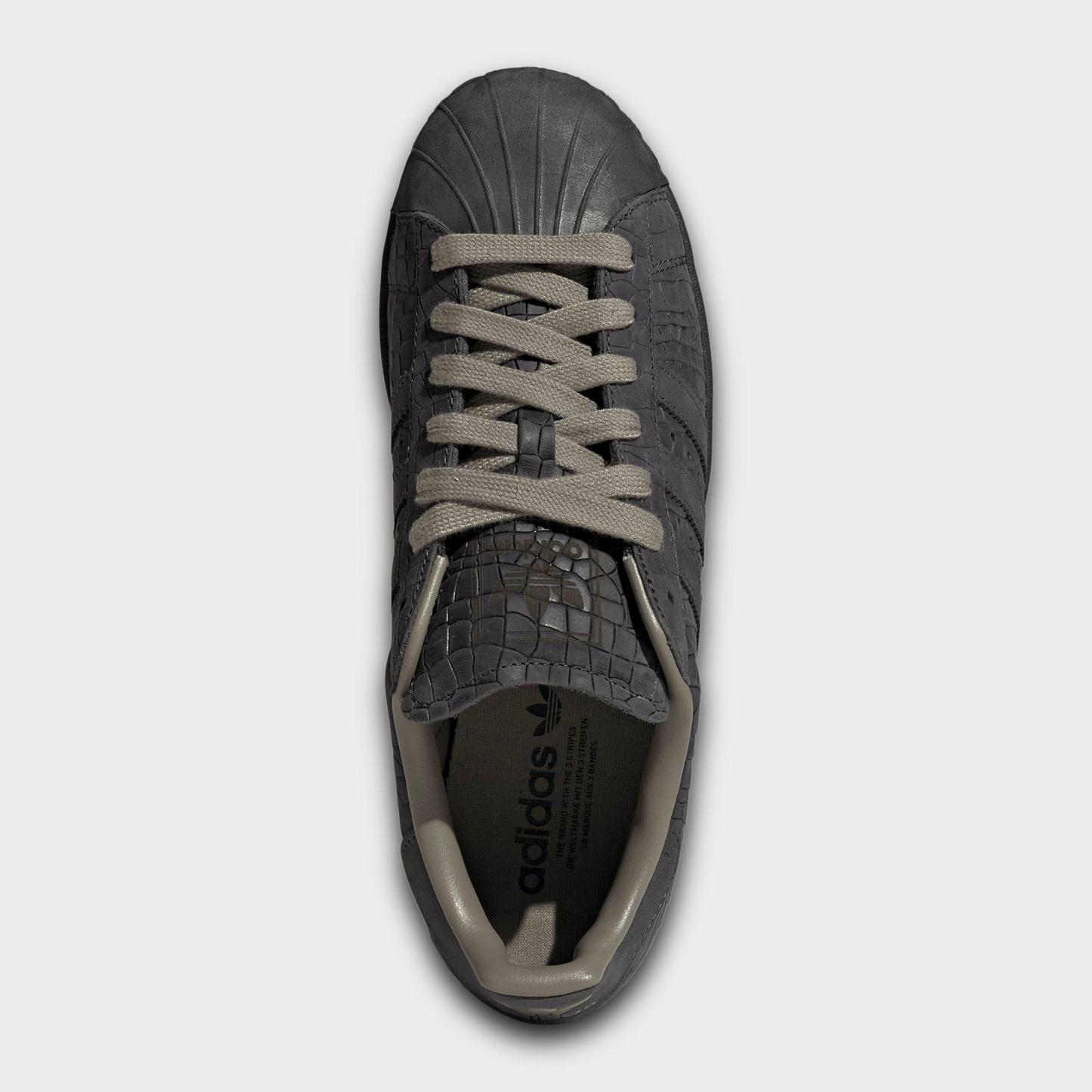 Men's adidas Originals Superstar II Casual Shoes - Part 1 - Utility Black/Grey/Clay - Top view