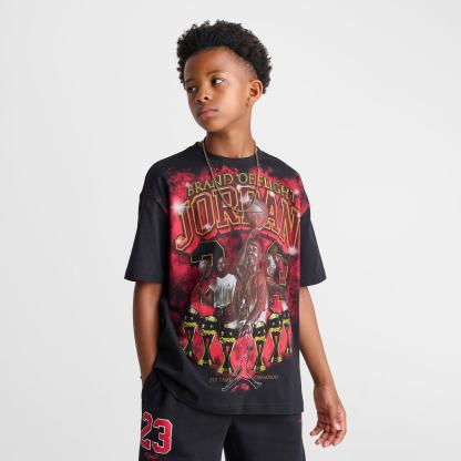 Big Kids' Jordan Brand of Flight Graphic T-Shirt - Black - view 3