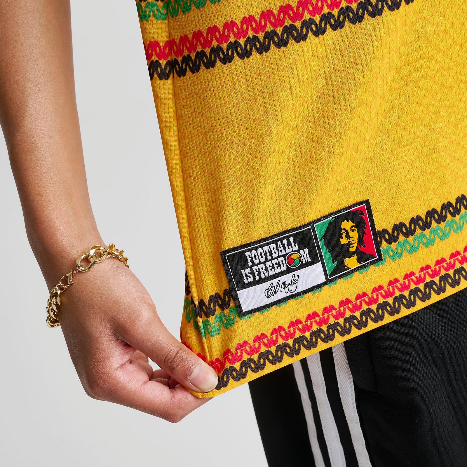 Big Kids' adidas x Bob Marley Jamaica 26 Home Replica Soccer Jersey - Bold Gold - view 6