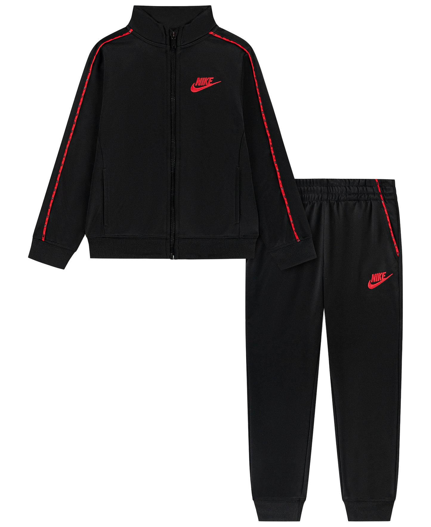 Nike Kids' 4-7 Dri-Fit Lifestyle Full-Zip Jacket and Joggers, 2-Piece Set - Black