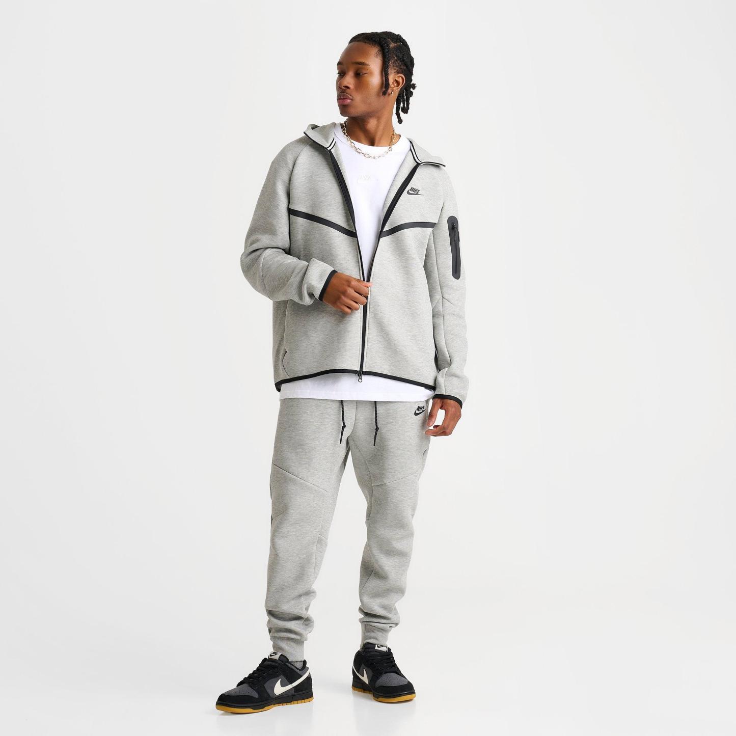 Men's Nithtke Tech Fleece Windrunner Full-Zip Hoodie - Part 1 - Dark Grey Heather/Black